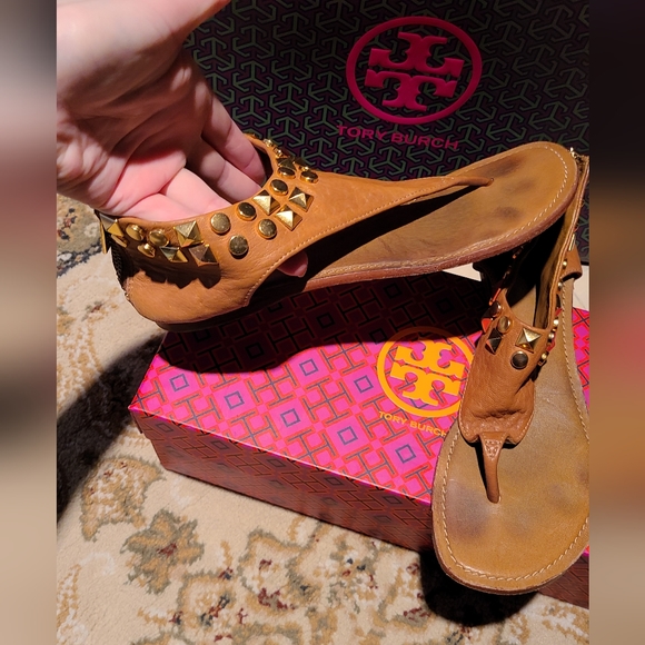 Tory Burch Light Brown Tan leather sandals size 7 - Picture 2 of 6
